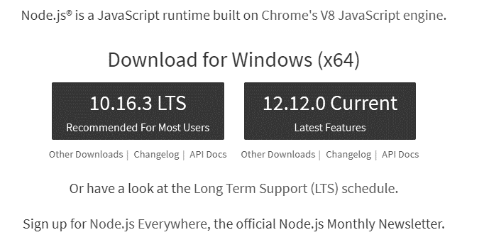 图4.2 node.js首页